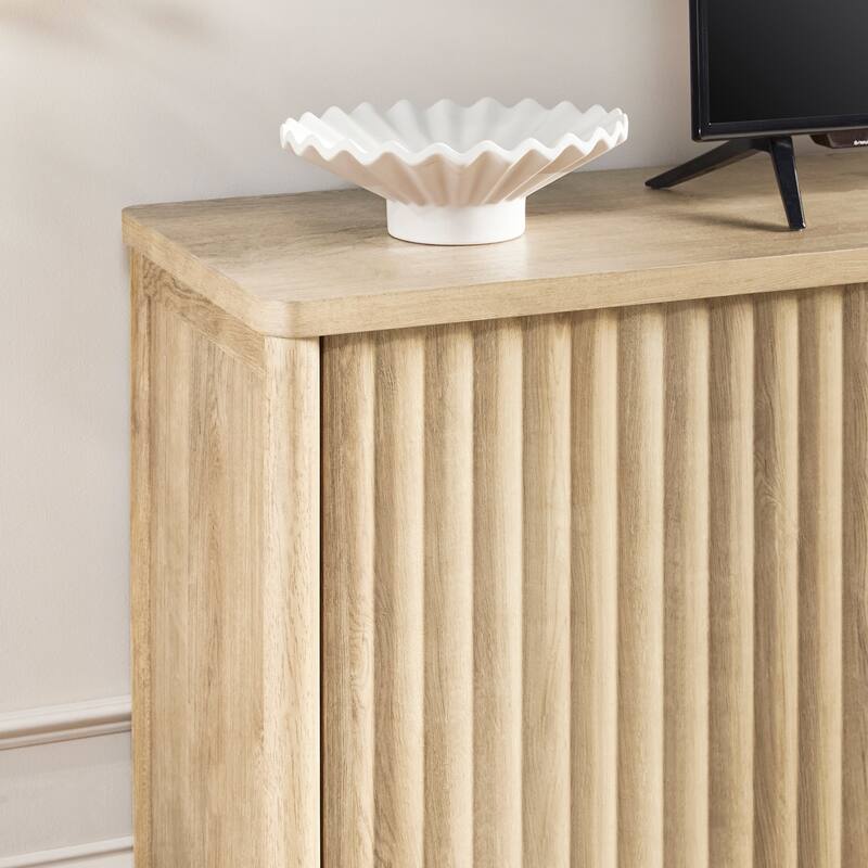 Middlebrook Scandinavian Reeded 70-inch TV Stand with Open Storage