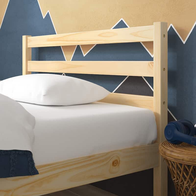 Priage by ZINUS Pine Wood Platform Bed Frame with Headboard