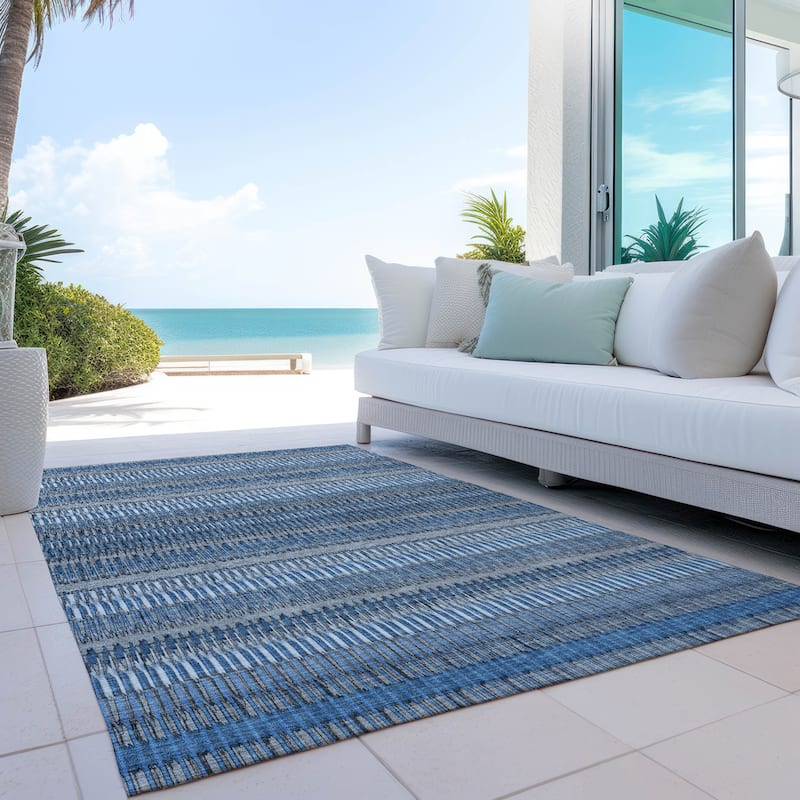 Machine Washable Indoor/ Outdoor Chantille Moroccan Boho Rug