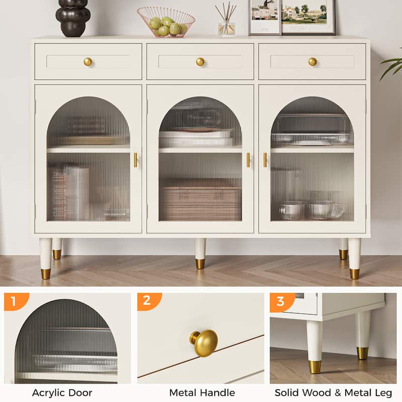 RoyalCraft RoyalCraft 47.2" Wide 3 Drawer Sideboard Buffet