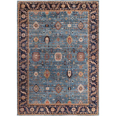 Serapi One-of-a-Kind Hand-Knotted Area Rug - Blue - 9' 10" x 13' 10"