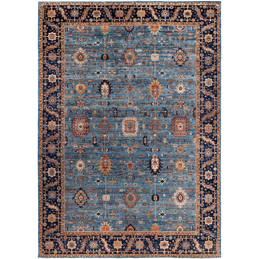 Serapi One-of-a-Kind Hand-Knotted Area Rug - Blue - 9' 10" x 13' 10"