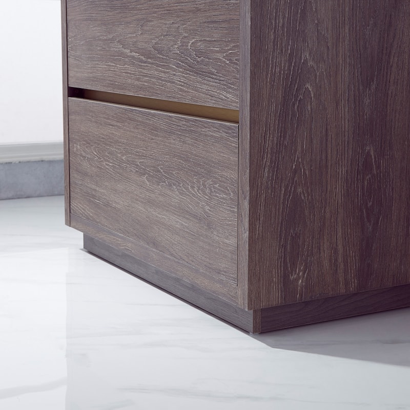 Huesca 36" Single Bath Vanity with White Stone Sink Top without Mirror