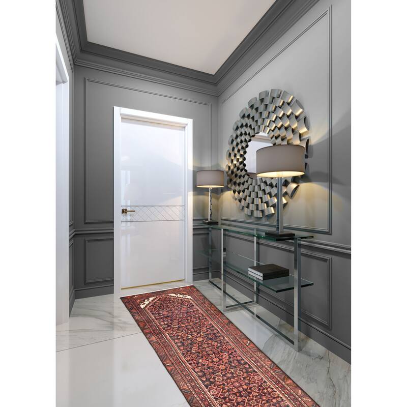 ECARPETGALLERY Hand-knotted Andelz Dark Navy Wool Rug - 2'11 x 10'1