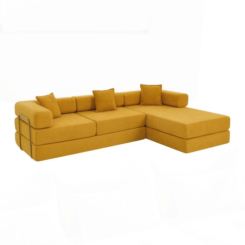 Modular Sectional Sofa with L-Shape Chaise, Boneless Cloud Couch with Deep Seat