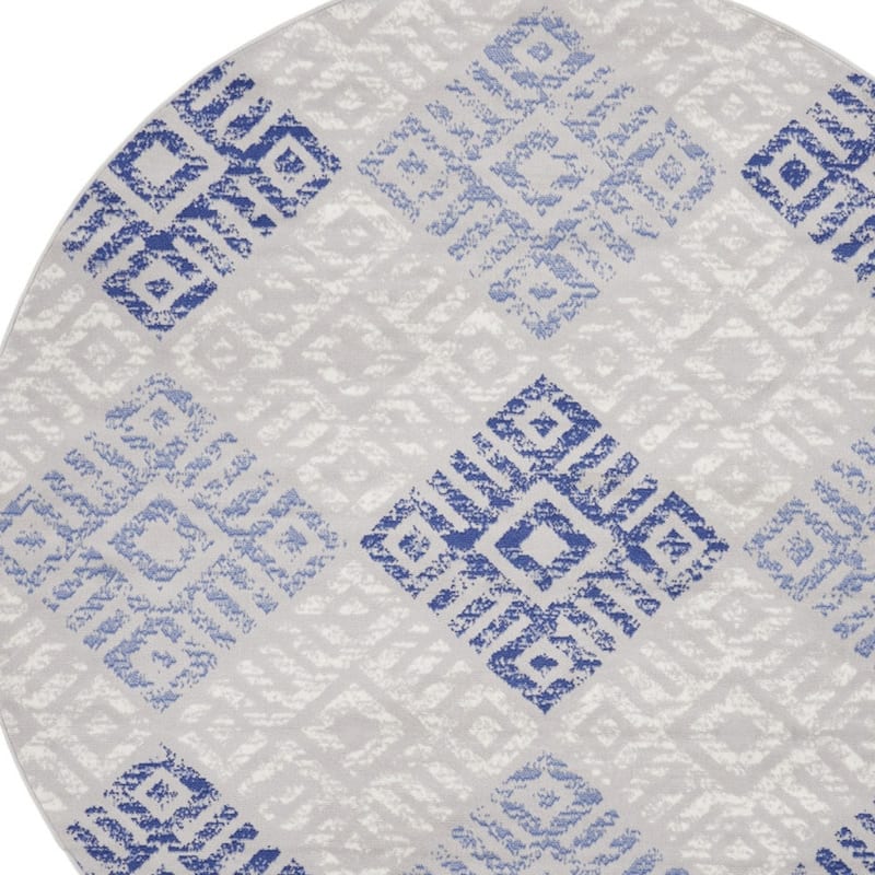 Gutiz Power Loomed Geometric Modern Stain Resistant Area Rug By HomeRoots - 96' X '96' X '0.39