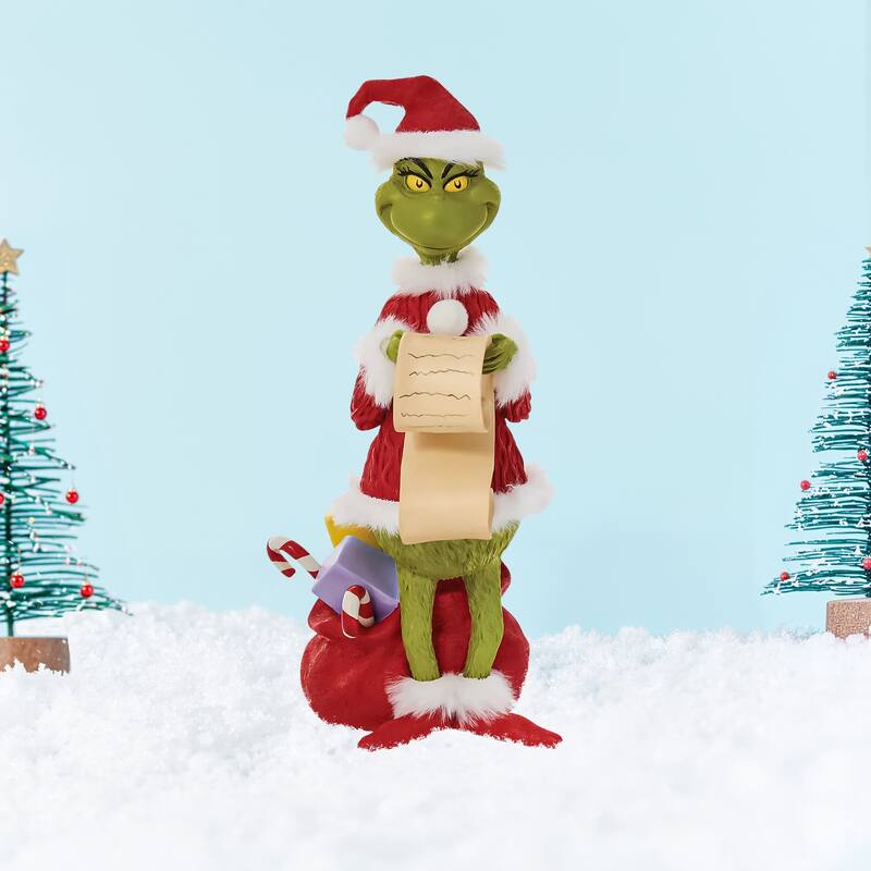Department 56 Dr Seuss Grinch Checking His List Christmas Figure