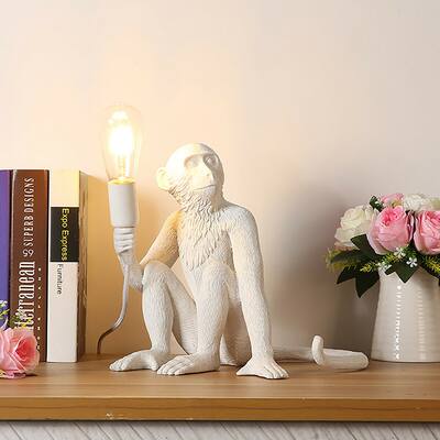 1-Light Resin Modern Monkey Table Lamp