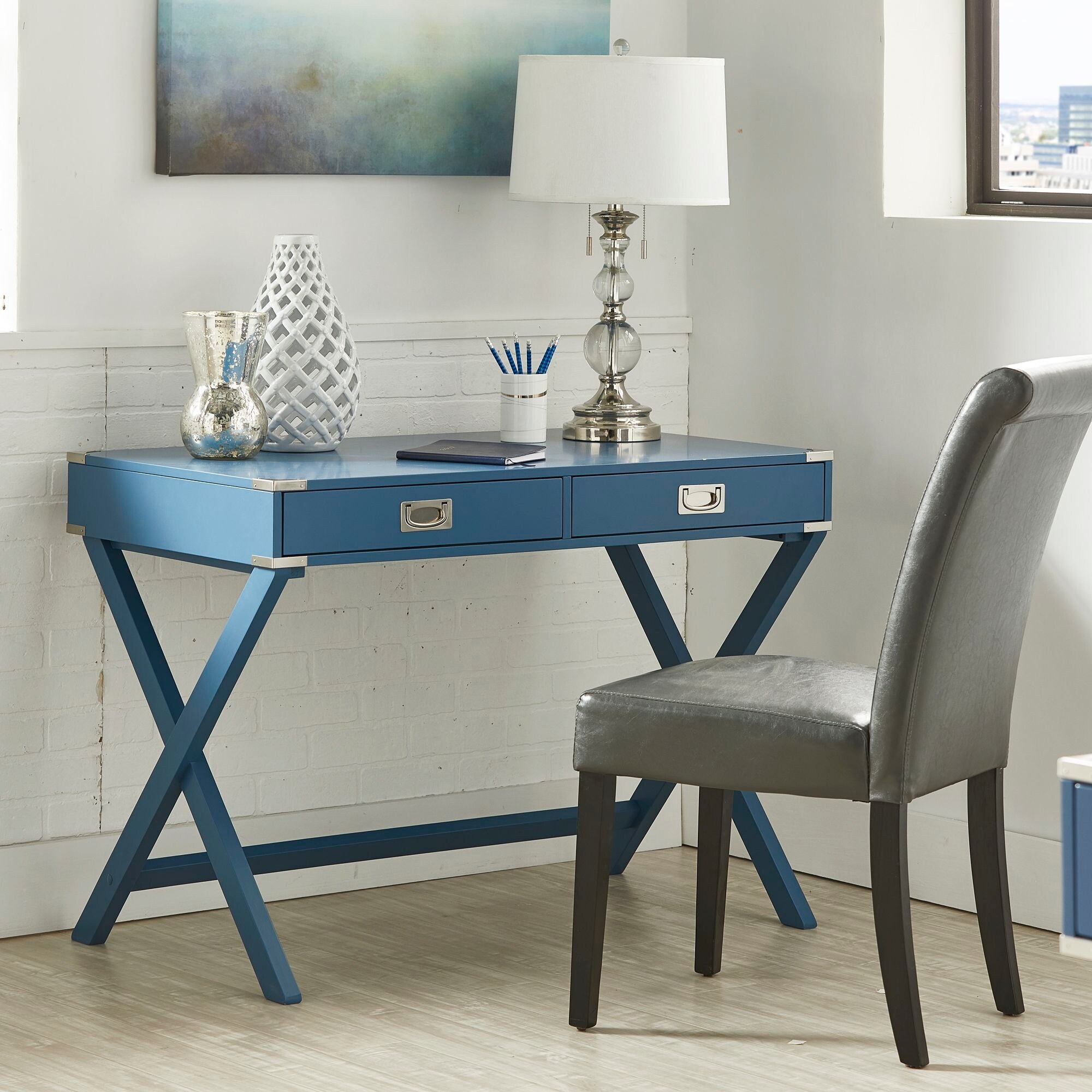 Poppy blue hot sale writing desk