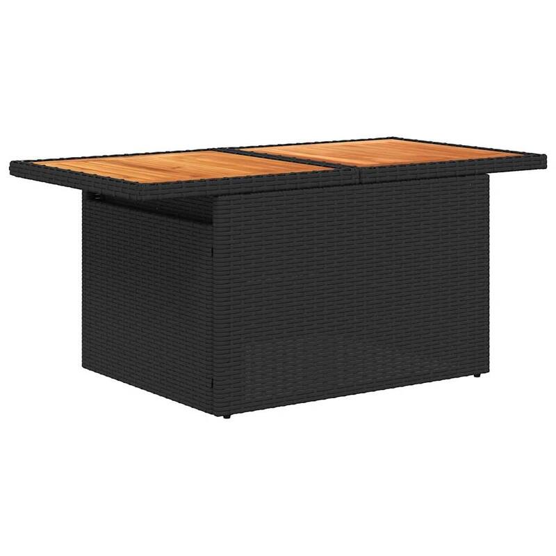 vidaXL Patio Sofa Set with Cushions Modular Sofas and Table 8 Piece Poly Rattan - 21.7 x 39.4 x 28.7