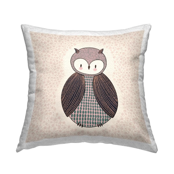 slide 2 of 7, Stupell Patterned Owl Nursery Nature Animal Printed Outdoor Throw Pillow Design by Birgit Maria Kiennast