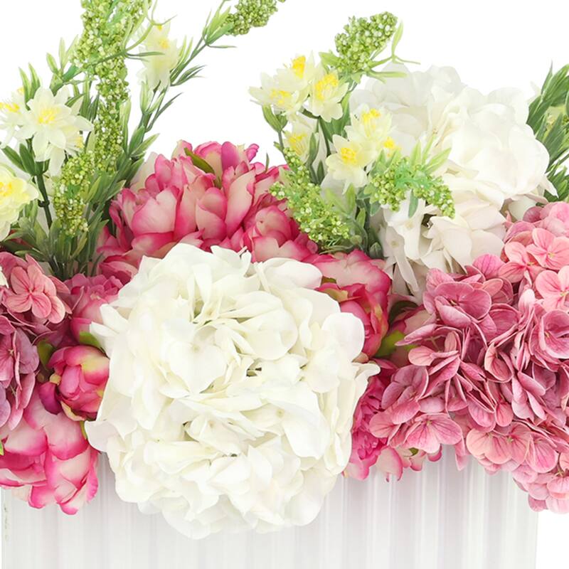 Centerpiece with Peonies, Hydrangeas and Wild Heather - 19