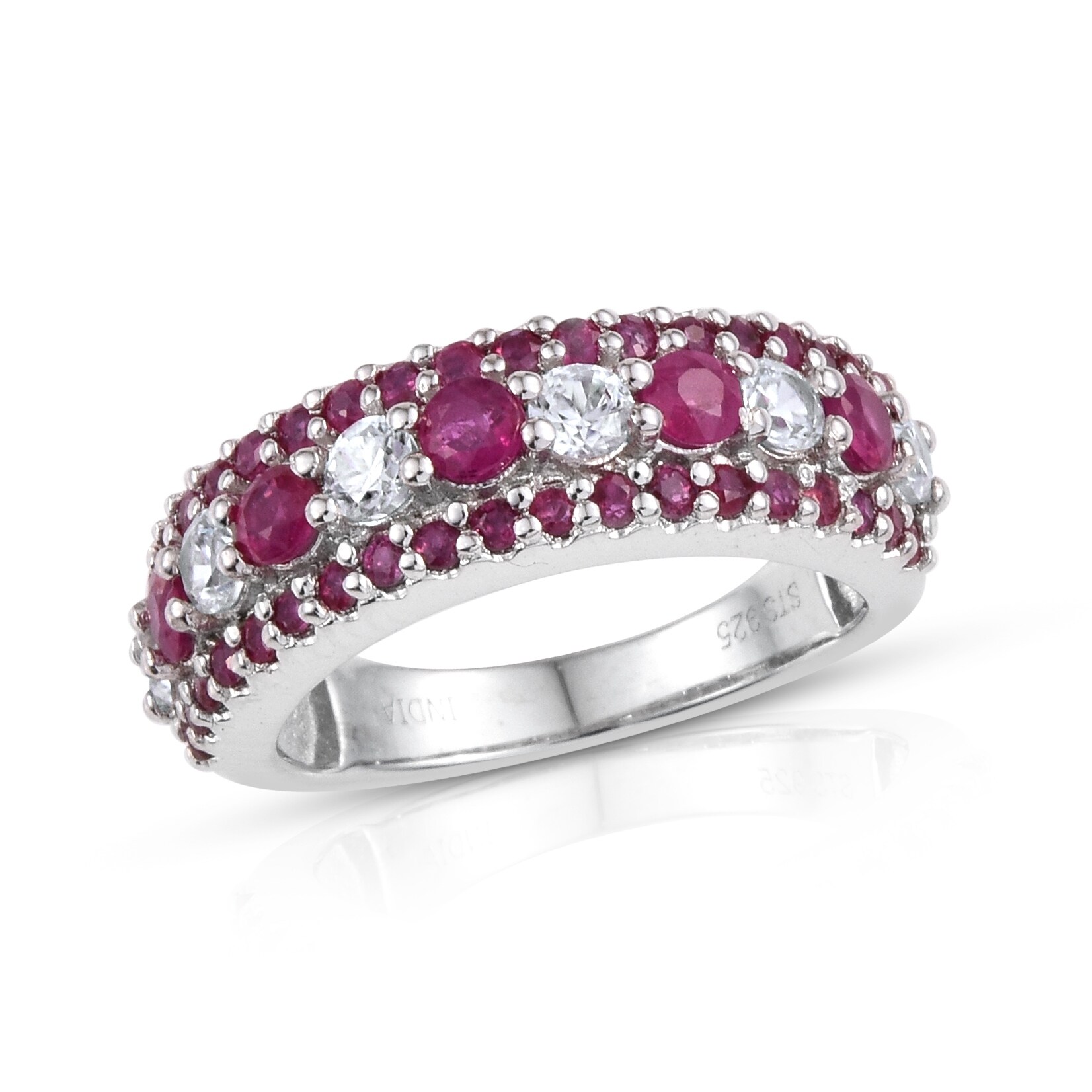 multi gemstone eternity ring