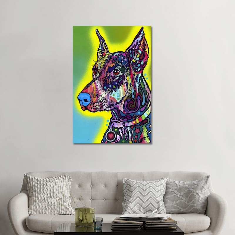 iCanvas "Doberman" by Dean Russo Canvas Print - 48x32x1.5