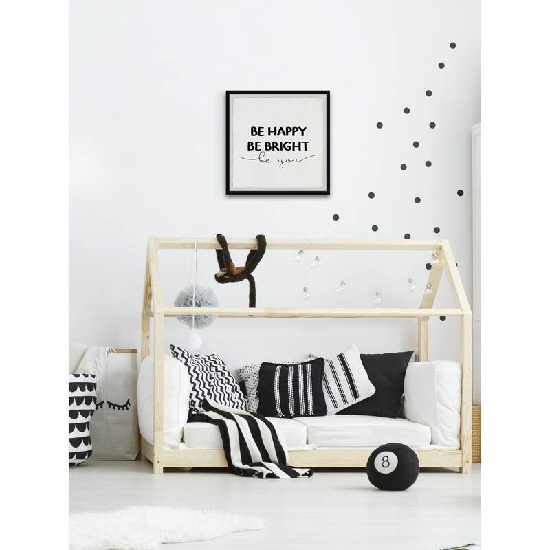 'Be Happy Be Bright' Framed Painting Print