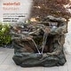 preview thumbnail 26 of 43, Alpine Corporation Outdoor Multi-Tier Rainforest Rock Waterfall Fountain with LED Lights