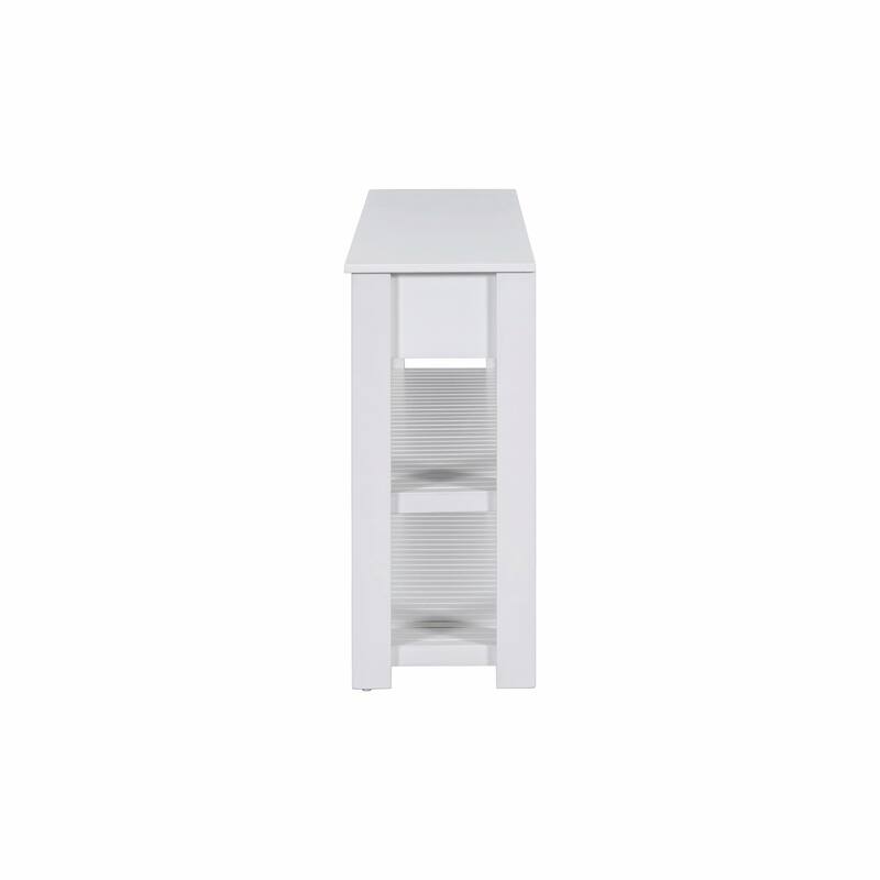 Stylish Entryway Console Table with 4 Drawers and 2 Shelves