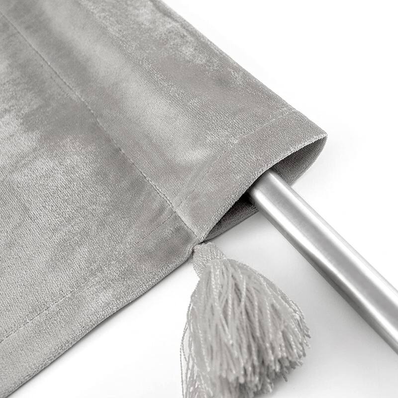 DriftAway Boho Velvet Handmade Tassel Curtain Room Darkening Thermal Insulated Window Curtains