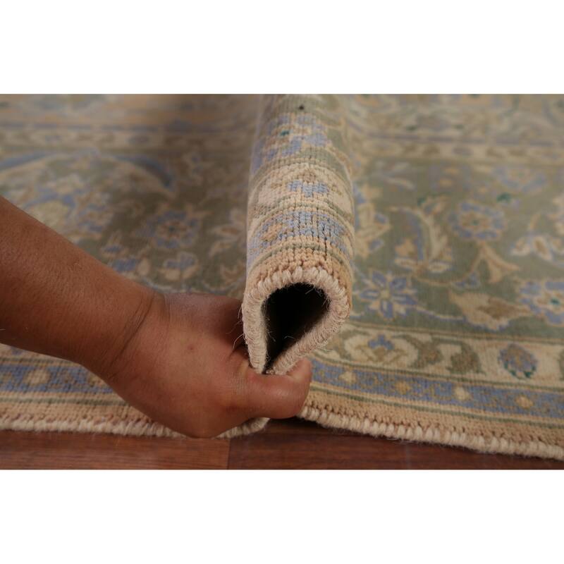 Muted Najafabad Vintage Persian Area Rug Hand-Knotted Wool Carpet - 9'10" x 12'8"