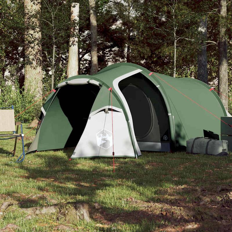 vidaXL Camping Tent Tunnel 3-Person Green Waterproof - 78.7 x 65.4 x 42.5
