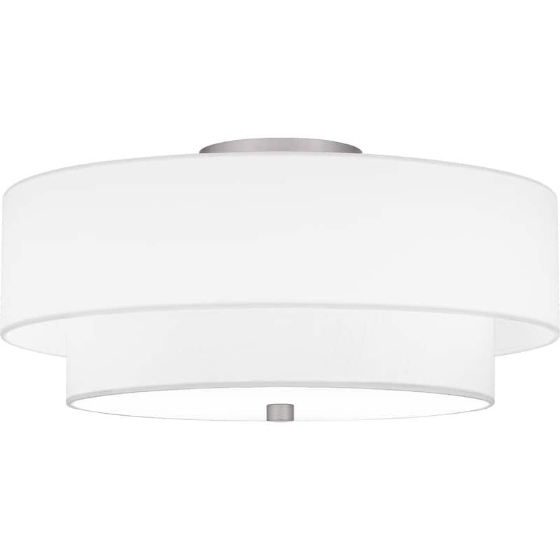 Quoizel Semi-Flush Mount 2-Light Semi-Flush Mount in Brushed Nickel
