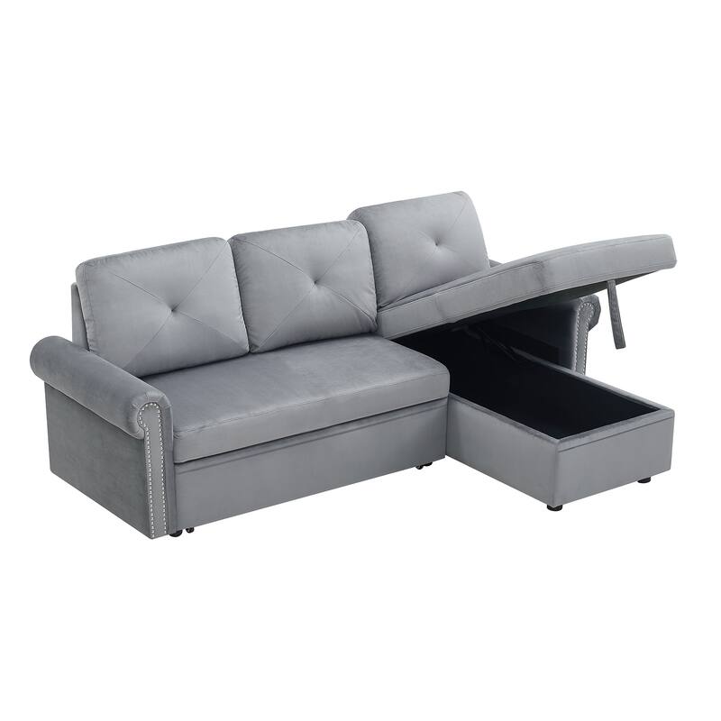 83" L-Shape Sectional Sofa with Storage Chaise