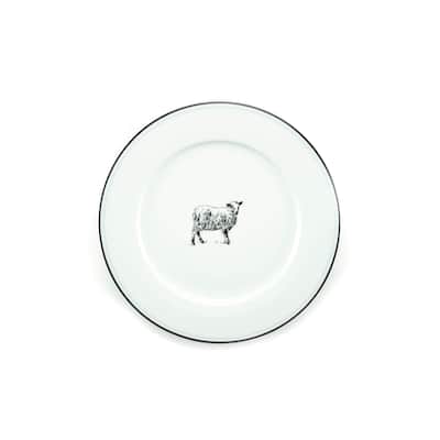 Omniware Set of 4 Country Sheep Design Farm Plates