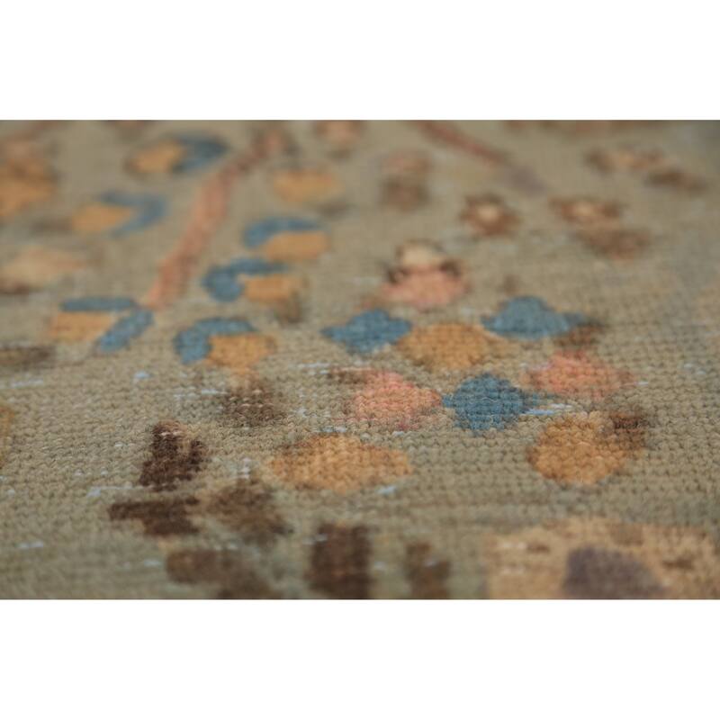 Floral Tabriz Persian Rug Traditional Hand-Knotted Wool Carpet - 9'7"x 12'4"