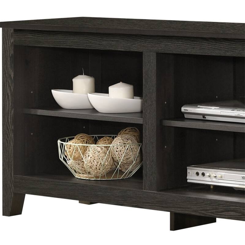 70" TV Stand with Open Shelves and Cable Management