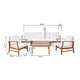 preview thumbnail 3 of 4, Perla Acacia Wood 7-piece Outdoor Chat Set by Christopher Knight Home