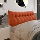 preview thumbnail 86 of 182, WOWMAX Large Reading Wedge Headboard Pillow for Bed Rest Back Support King - Cotton Orange