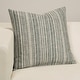 preview thumbnail 2 of 0, Bungalow Stripe Designer Throw Pillow 16" x 16" - Slate