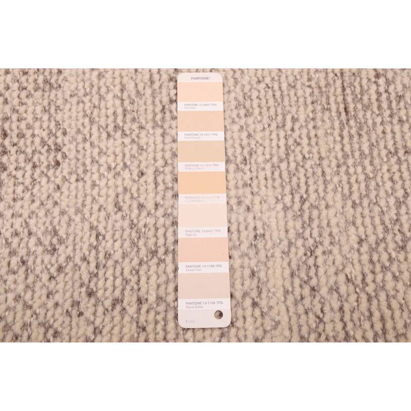 ECARPETGALLERY Hand-knotted Looma Ivory Wool Rug - 8'2 x 10'2