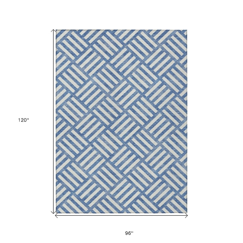 HomeRoots Geometric Transitional Rectangle Outdoor Rug