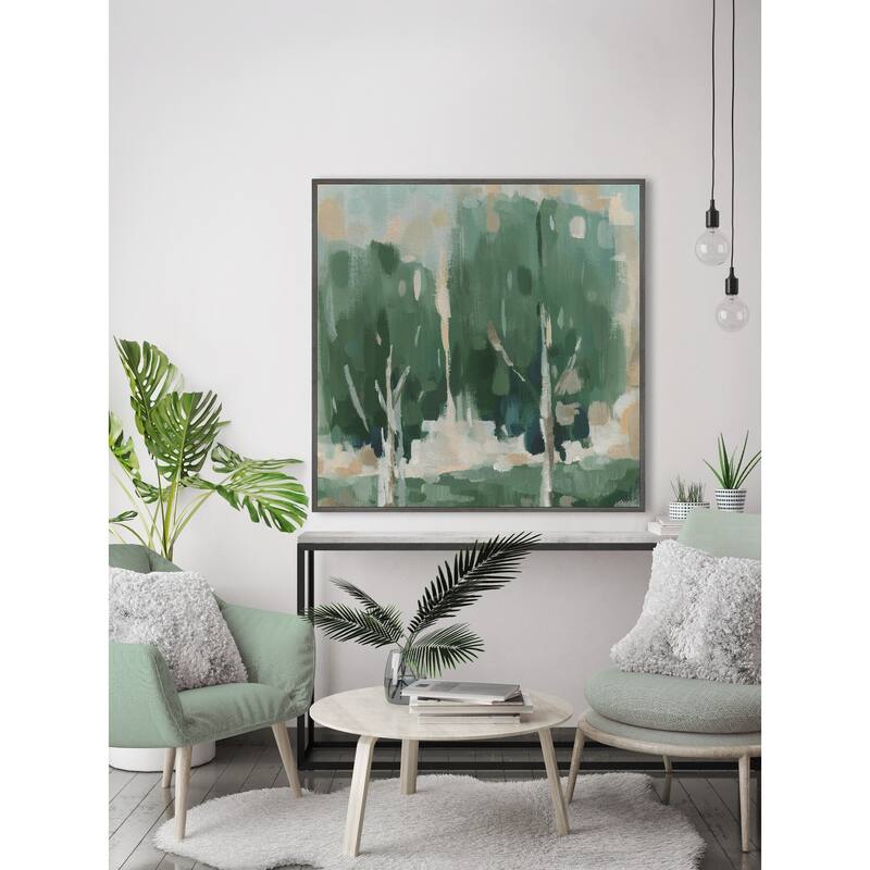 Spring in the Woods Floater Framed Print on Canvas