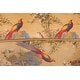 preview thumbnail 6 of 7, Chinese Nature-sceen Clem Italian Velvet Upholstered Ottoman