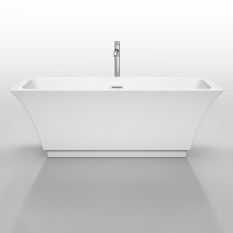Wyndham Collection Galina 67" Free Standing Acrylic Soaking Tub with