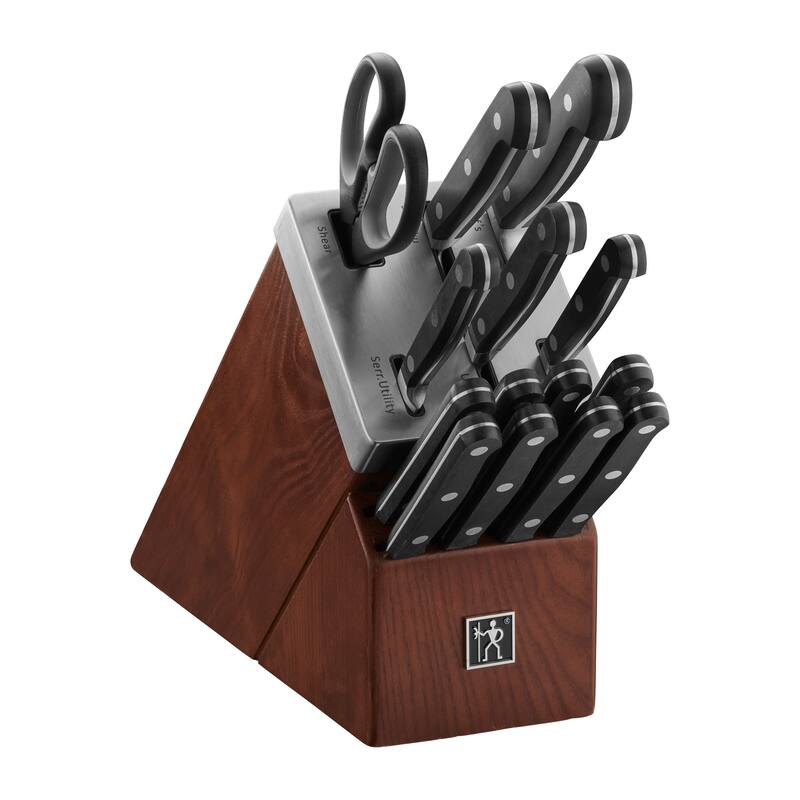 Henckels Classic 15-pc Self-Sharpening Knife Block Set - Black