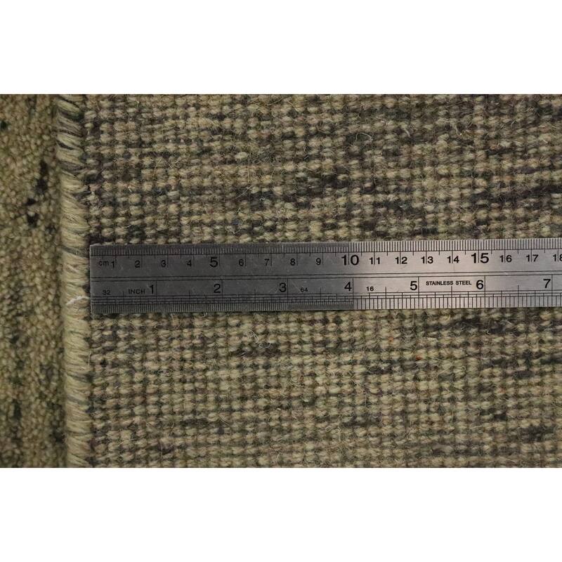Hand Knotted Oriental 100% Wool Carpet Modern Modern Beige & Ivories Gabbeh Area Rug - 9' 6'' X 6' 7''