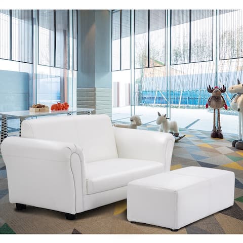 Costway White Kids Sofa Armrest Chair Couch Lounge Children Birthday
