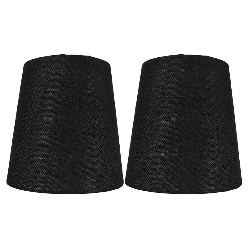 Meriville Linen Clip On Chandelier Lamp Shades, 3.5-inch by 4.5-inch by 4.5-inch