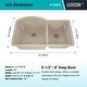 preview thumbnail 3 of 11, Lexicon Platinum Quartz 32 Inch 70/30 Double Bowl Kitchen Sink with Bottom Grids and Strainers and Disposal Flange