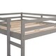 preview thumbnail 10 of 30, Full Size Loft Bed with Slide and Ladder for Kids, Under Bed Storage