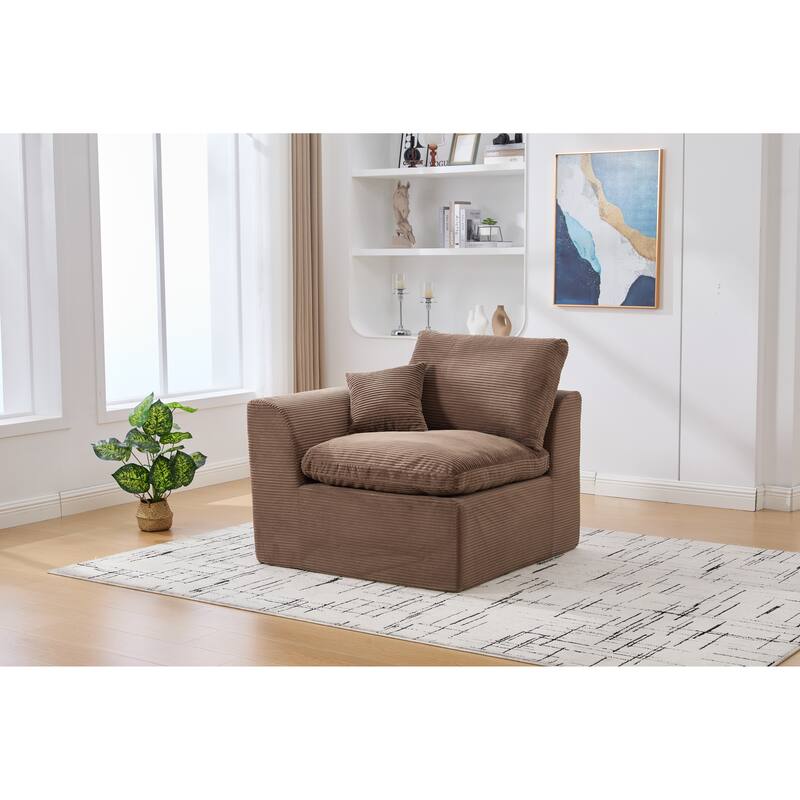 Sectional Sofa Brown Loveseat with Armrests, Sofa Couch Sleeper Sofa Convertible Couch 2 Seat Sofa Couch