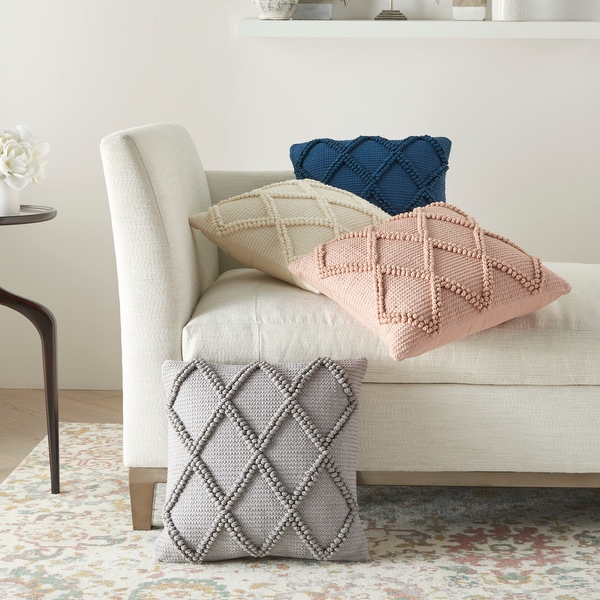 Mina Victory Life Styles Boho Diamond Lattice Textured Throw