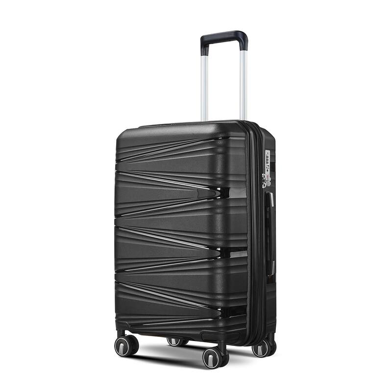 Luggage 4 Piece Sets(14/20/24/28), Carry on Hard Shell Lightweight Expandable Suitcase Set with Spinner Wheels & TSA Lock