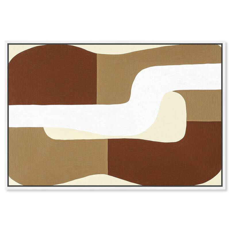Minimal Wavy III Canvas by Art Remedy - White - 36" x 24"
