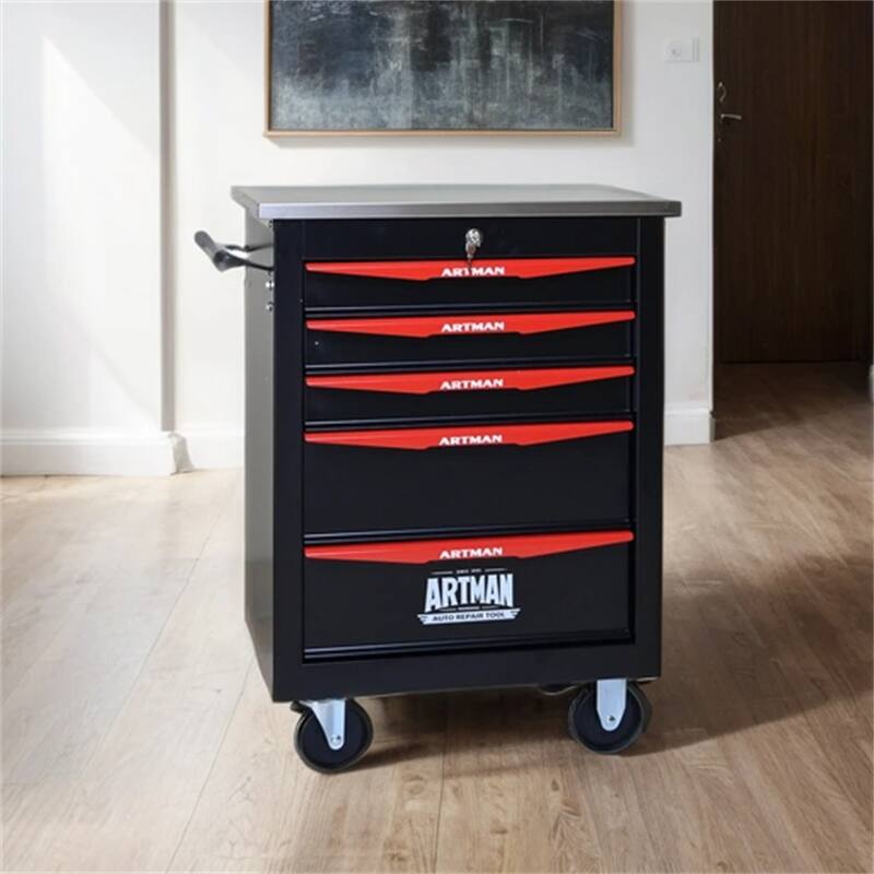 4/5/6/7 Metal Drawers Tool Cart with Wheels for Garage Workshop
