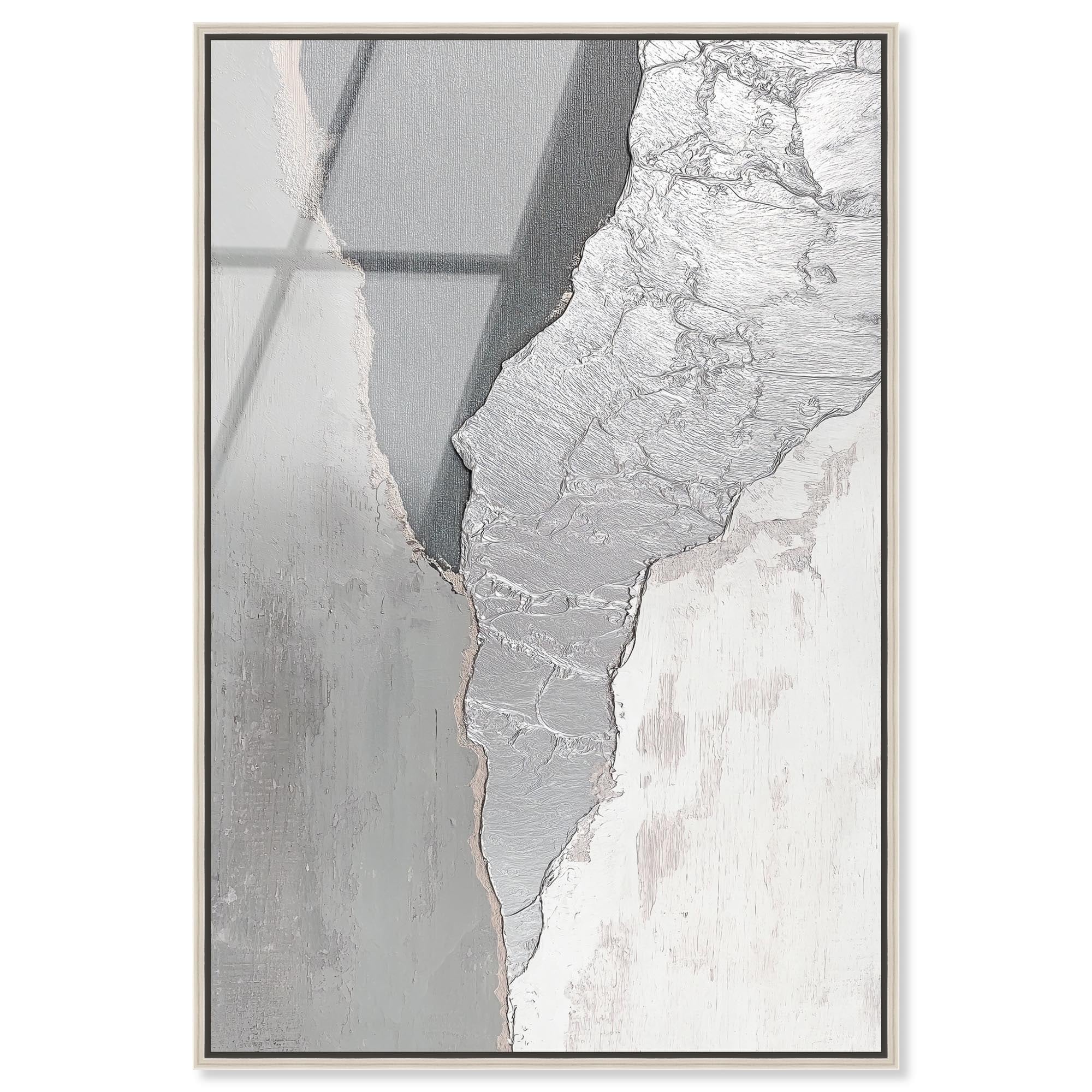 Chasm of Gray II Elegant Framed Acrylic Wall Art by Art Remedy