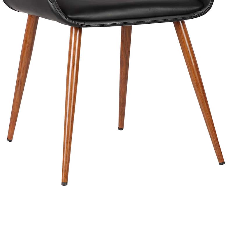 Armen Living Panda Walnut Wood Mid-Century Dining Chair